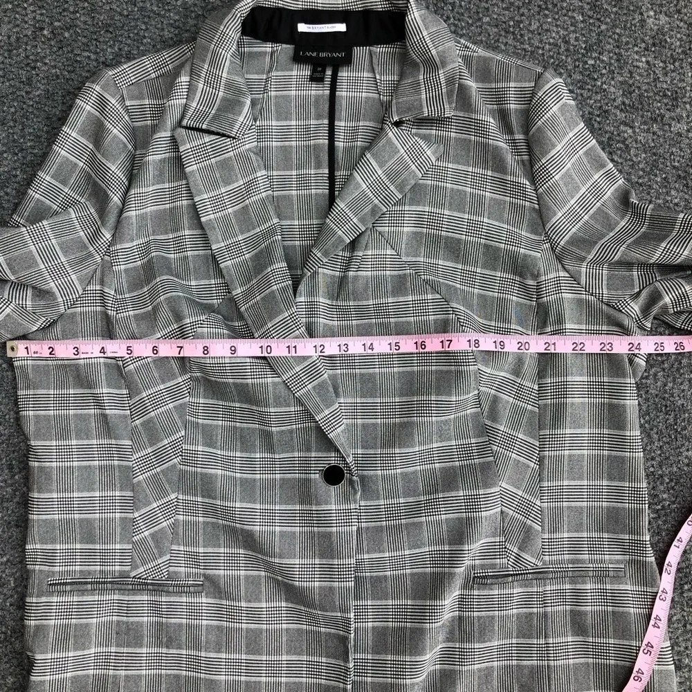 Lane Bryant the Bryant blazer single button plaid blazer size 20